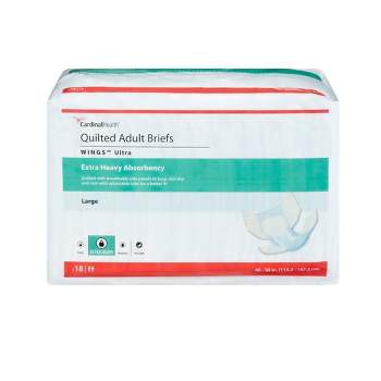 Cardinal Health Wings Ultra Incontinence Briefs, Heavy Absorbency