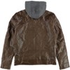 GUESS Mens Detachable Hood Faux-Leather Jacket - 2 of 2