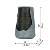 NAYSAYE Fountain Indoor Outdoor Broken Urn Water Feature Modern Decorative for Garden Patio Lawn, Gray, 17.1"*26"*19.8" - 3 of 4
