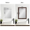 Amanti Art Mirror Makeover Bathroom Mirror Frame Border Kit - Fully Assembled Peel and Stick Frame - Mirror NOT Included - Wildwood Brown Narrow Trim - 4 of 4