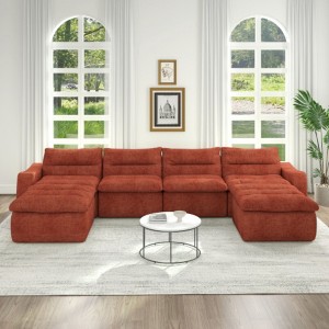 Compression Modular Sofa-Modern Beanbag Style, No Assembly Required, Green - 1 of 4