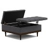 NicBex Modern Mid-Century Lift-Top Coffee Table Small Ottoman with Storage,Upholstered Square Storage Ottoman for Living Room,Bedroom - 2 of 4