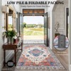 Area Rug, Boho Floral Machine Washable Rug ¨C Non-Slip Low Pile Carpet for Living Room, Bedroom, Kitchen - 2 of 4
