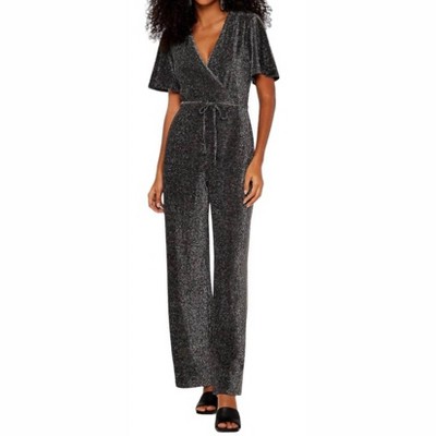 Women's Sparkle Angel Sleeve Jumpsuit - APRICOT