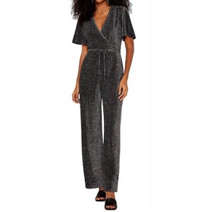 Women's Sparkle Angel Sleeve Jumpsuit - APRICOT - 1 of 4