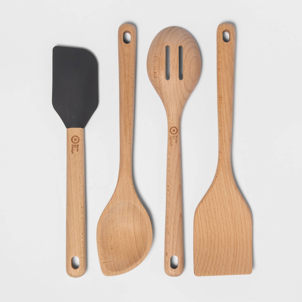 4pc Wood Utensil Set - Made By Design