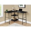 Monarch Specialties Computer Desk Home Office Corner Storage Shelves 48InchL L Shape Work Laptop Metal Laminate Black Marble Look Contemporary Modern - image 2 of 4