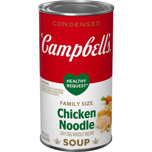 Campbell's Condensed Family Size Healthy Request Chicken Noodle Soup - 22.4oz - image 1 of 4
