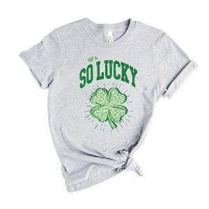Simply Sage Market Women's Lucky Cheetah Shamrock St. Patrick's Day Short Sleeve Graphic Tee - 1 of 3