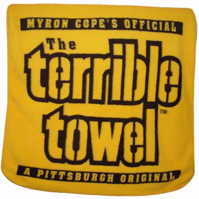 NFL Terrible Towel The Fleece Throw Blanket 50" x 60", Yellow, 1 of 2