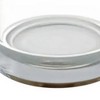 HomeRoots 11" Clear Glass Centerpiece Pillar Candle Holder With Candle - 4 of 4