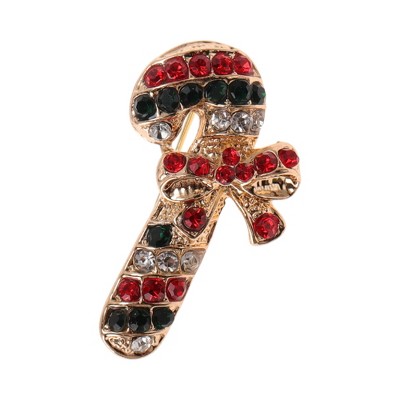 Unique Bargains Christmas Brooches YNCP4324 Stocking Alloy Dripping Wax Multicolor 0.87"x1.46" 1 Pc