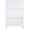 Okak Elegent Balcony Privacy Screen with Hollow Design, Freestanding Patio Privacy Screen, Outdoor Privacy Panels for Garden, Backyard - 3 of 4