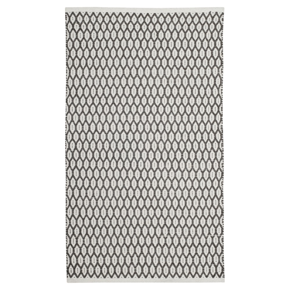 3'x5' Alena Woven Rug Charcoal/Ivory - Safavieh