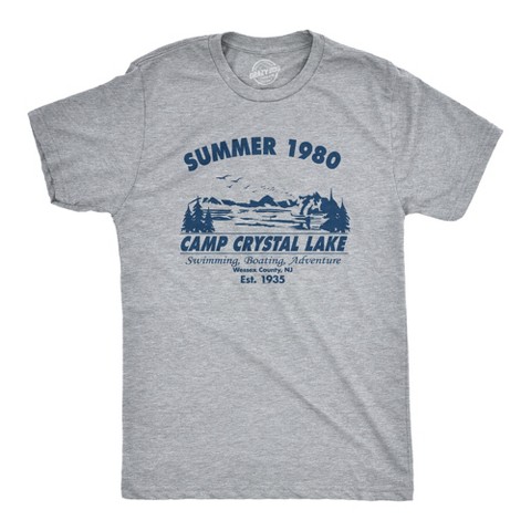 Мужские футболки Crazy Dog T-Shirts, Inc. Mens Summer 1980 Men Funny T shirt Graphic Camping Vintage Cool 80s Novelty Tees - Crazy Dog Men's T Shirt For Halloween Season Light Grey L