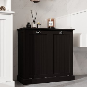 APRILSOUL Two-Compartment Tilt-Out Laundry Sorter Cabinet with Removable Bags, Durable and  Stylish Storage, Easy Assembly - 1 of 4