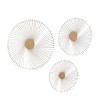 Set of 3 Metal Sunburst Radial Wall Decors Gold - The Novogratz: Iron Artwork, Vertical Orientation, Indoor Use - 2 of 4
