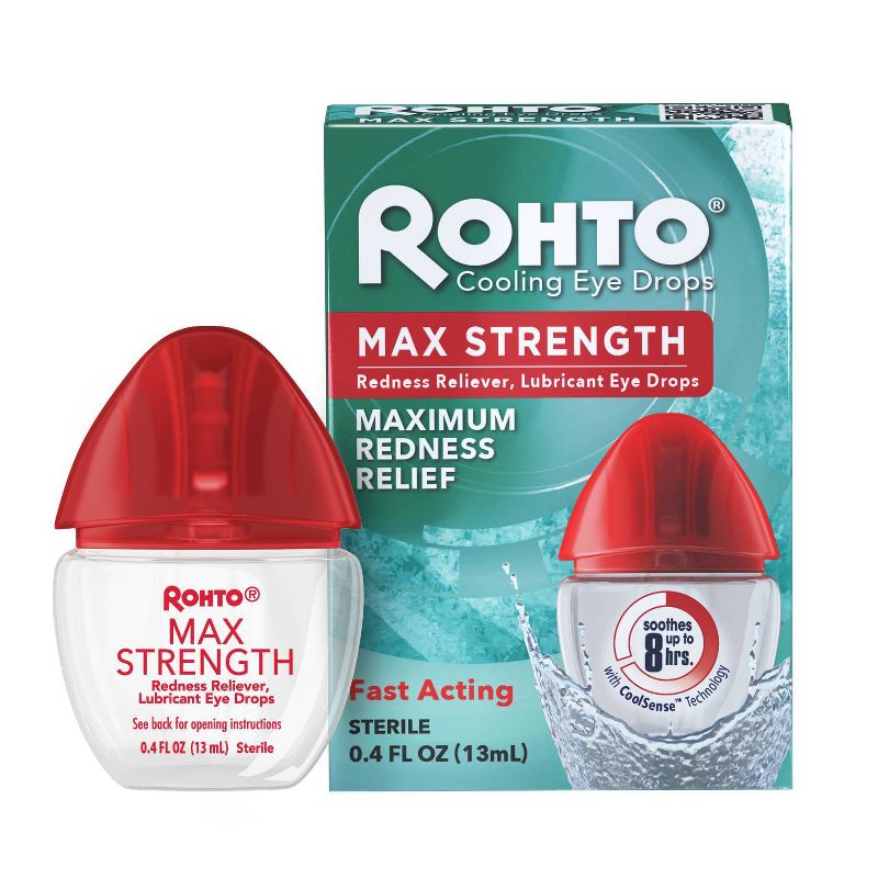 Rohto Max Strength Redness Relieving Eye Drops - 0.4oz, 6 of 11