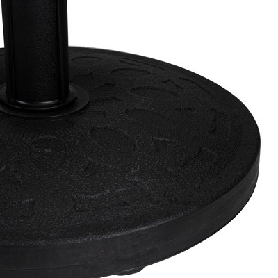 18" Black Round Concrete Resin Patio Umbrella Base
