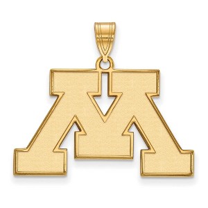 Black Bow Jewelry 10k Yellow Gold Minnesota Golden Gophers NCAA Large Pendant - 1 of 3