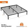 FURNIinspire Beds King Bed Frame Heavy Duty Metal Platform Bed Bedframe with Steel Slat Support, No Box Spring Needed， Black, 80"*76"*14" - 3 of 4