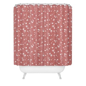 Libby Floral Rosewater Shower Curtain - Deny Designs - 1 of 3