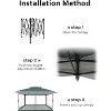 13x13FT Canopy Tent, Gazebo with Mosquito Netting, Adjustable Height Outdoor Gazebo - 4 of 4