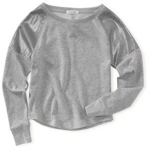 Aeropostale Womens Sequin Shoulder Panels Cropped Knit Sweater - 1 of 1