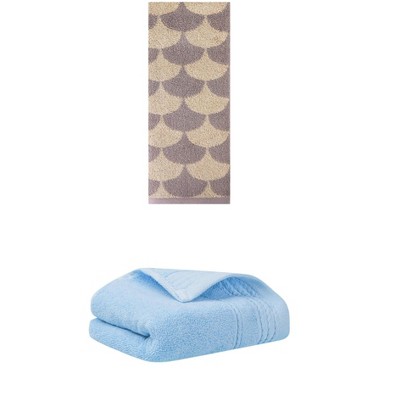 REGALWOVEN Soft Absorbent Bathroom Decorative Hand Towels for Drying 14" x 30"/13" x 29" 2 Pcs