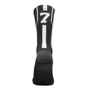 Mk Socks Player ID Jersey Number SINGLE Crew Sock - Black, White - 1 of 1