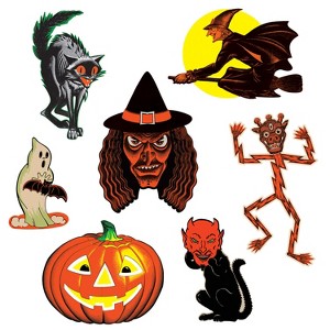 Beistle Vintage Halloween Classic Cutouts, 9.5"-16", (14/Pkg) Multicolored - 1 of 2
