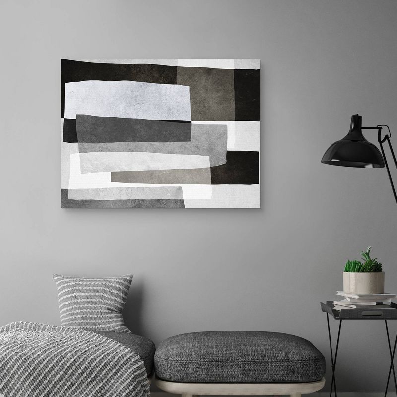 30&#34; x 40&#34; Shades of Gray Horizontal by Belle Maison Unframed Wall Canvas - Masterpiece Art Gallery, 3 of 6