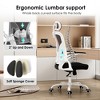 QingMoon Ergonomic Office Chair, Modern Desk Chair, Mesh Computer Chair with Headrest and Adjustable Lumbar Support for Home Office - 3 of 4