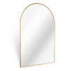 Ridstar 20 in. W x 30 in. H Brown Arched Bathroom Mirror - 3 of 4