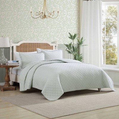 Twin White Cotton Reversible Quilt Set with Frills