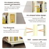 TOAOTBNBO 4 Tier All-Steel Rotating Bookshelf with Adjustable Shelf, Spinning Bookcase with 360° Wheels Revolving Shelves for Apartment, Yellow - 4 of 4