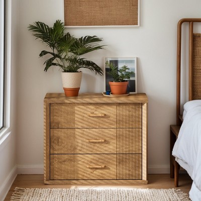 Hommoo 3-Drawer 31.5" Wide Nightstand