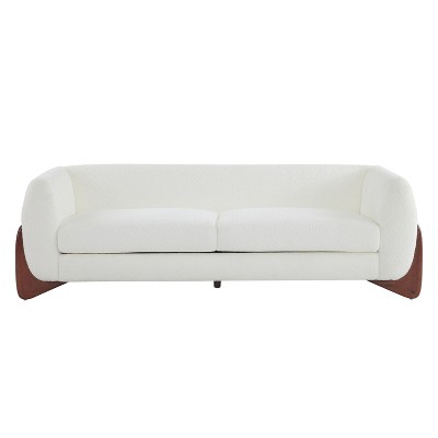 Christopher Knight Home Emma 82.75" Boucle Fabric 3 Seater Sofa, Beige