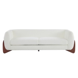 Christopher Knight Home Emma 82.75" Boucle Fabric 3 Seater Sofa, Beige - 1 of 4
