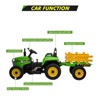 12V Kids Ride On Tractor,Battery Powered Electric Tractor with Trailer, Dual Motors, 3-Gear Shift, 7 Led Headlights, and Mp3 Player - 4 of 4