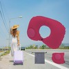 Unique Bargains Inflatable Travel Pillow Press to Inflate for Airplane Train Office - 2 of 4