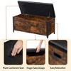 Storage Bench with 2 Safety Hinges, Retro Wooden Storage Chest 300LB Capacity, Ottoman Bench for Bedroom, Entryway, Living Room - 4 of 4
