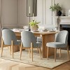 Upholstered Linen Dining Chairs with Solid Wood Legs, Modern Armless Fabric Chairs for Dining Room or Kitchen Table-Maison Boucle - 4 of 4