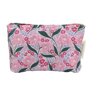 Unique Bargains Multifunctional Embossment Jacquard Handheld Makeup Bag 1 Pc - 1 of 4