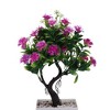 Unique Bargains Artificial Plants Rose-Adorned Welcome Pine Bonsai Plastic 3.94"x3.94"x10.63" 1 Pc - 4 of 4