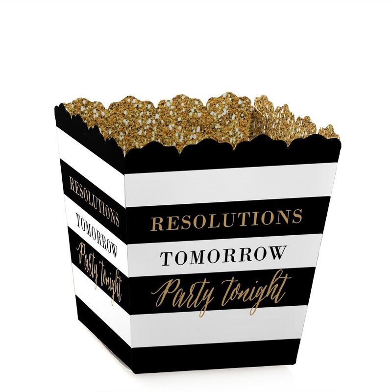 Big Dot of Happiness New Year's Eve - Gold - Party Mini Favor Boxes New Years Eve Party Treat Candy Boxes - Set of 12, 1 of 7