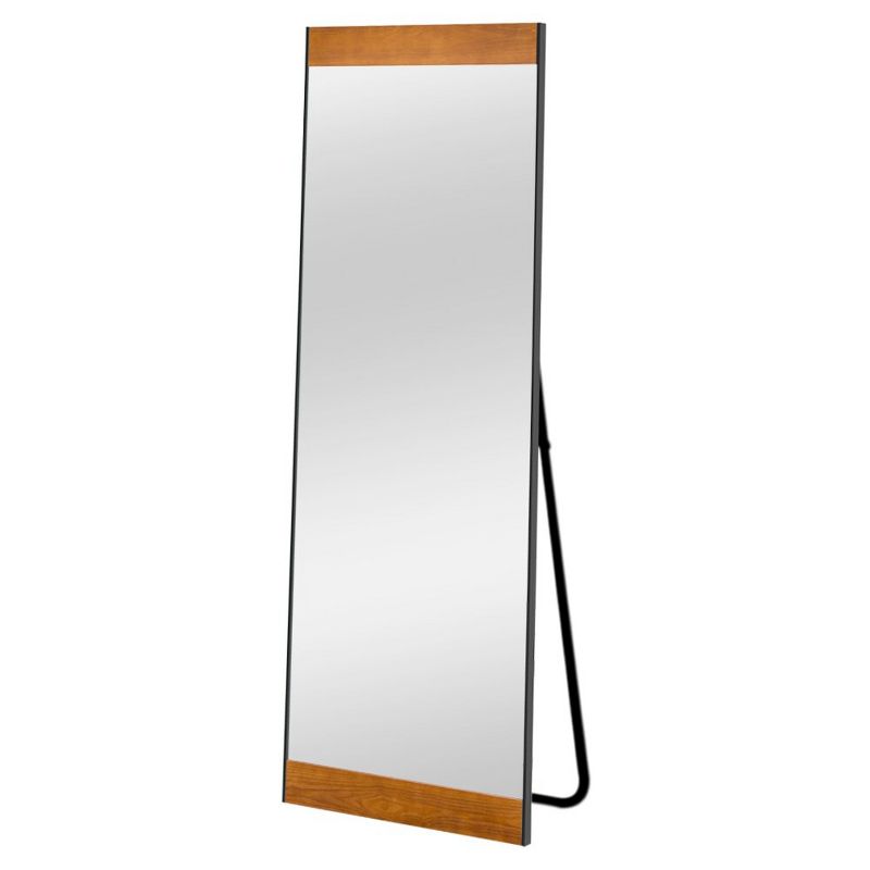 Gita Modern and Contemporary Full Length Mirror, 64"x 21" Framhouse Wood Mirror with Stand - The Pop Home, 4 of 8