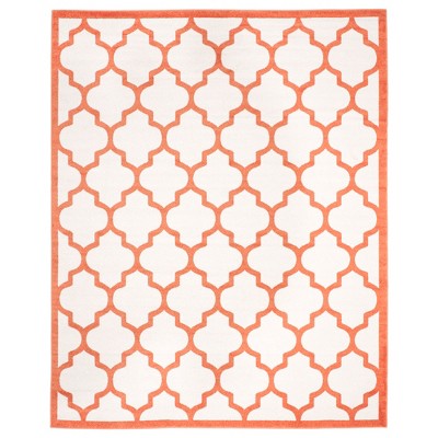 8'X10' Rectangle Outdoor Patio Rug  Beige/Orange - Safavieh
