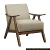 CAVINAS Polyester Accent Chair with Walnut Finish Wood Cushion Backrest,Upholstered Living Room Chairs,Reading Chairs for Living Room - 2 of 4