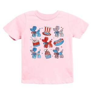 The Juniper Shop Patriotic Balloon Animal Chart Youth Short Sleeve Tee - 1 of 4